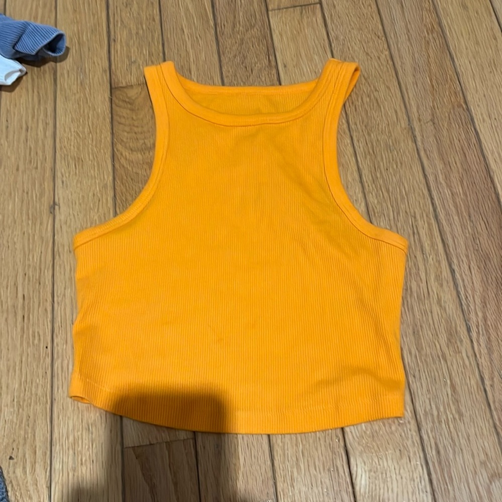 Orange target brand crop top tank top